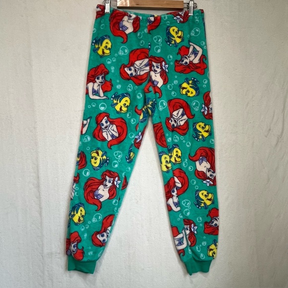 Disney Fleece Little Mermaid Ariel Pajamas Set Sz Small Blue - Picture 8 of 16
